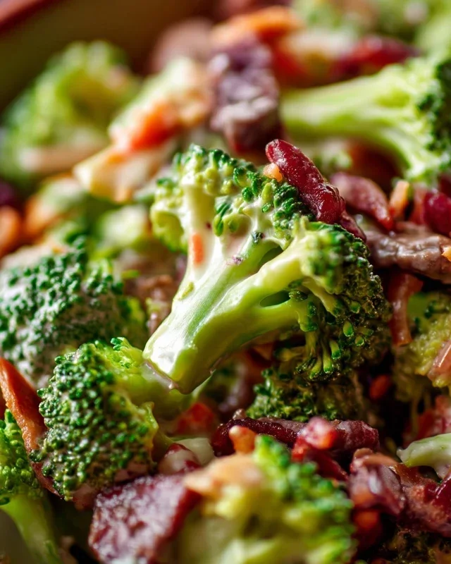 Broccoli Salad with Beef Beef Bacon Recipe