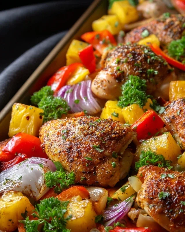 Hawaiian Chicken Sheet Pan