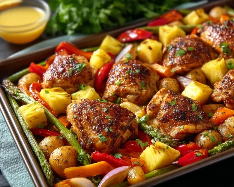 Hawaiian Chicken Sheet Pan