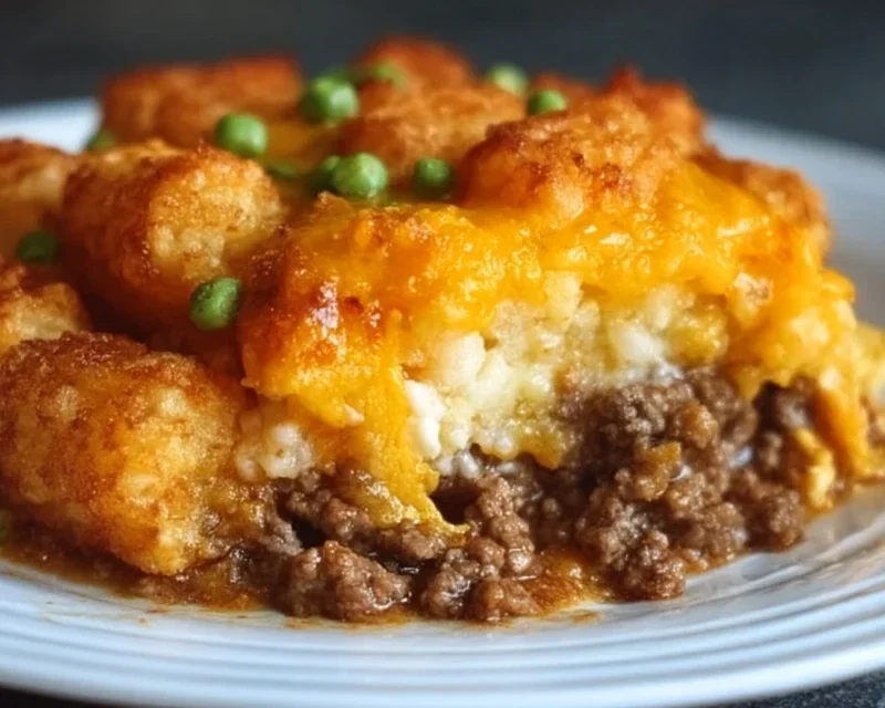 Tater Tot Casserole with Ground Beef