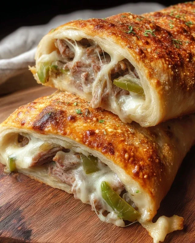 Philly Cheesesteak Stromboli