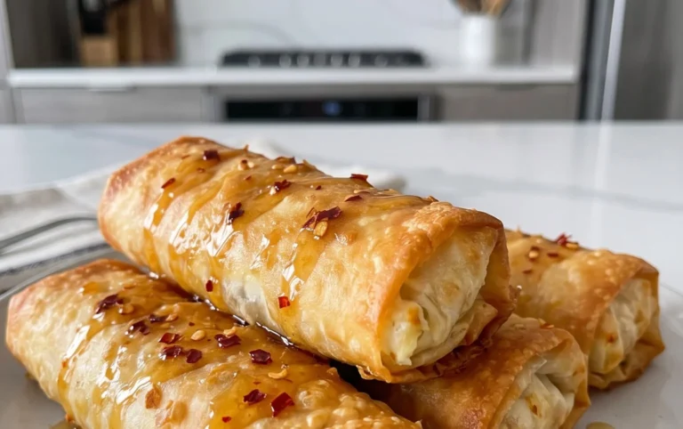 Indulgent Oven Fried Feta Rolls with Chili Honey Magic