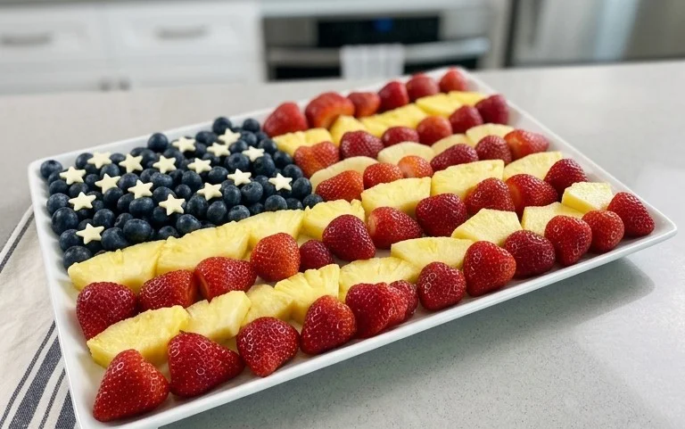 4th of July Fruit Platter Idea | How to Make an American Flag