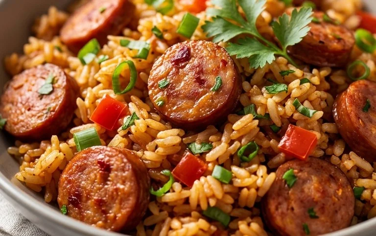 Cajun Sausage and Rice Skillet