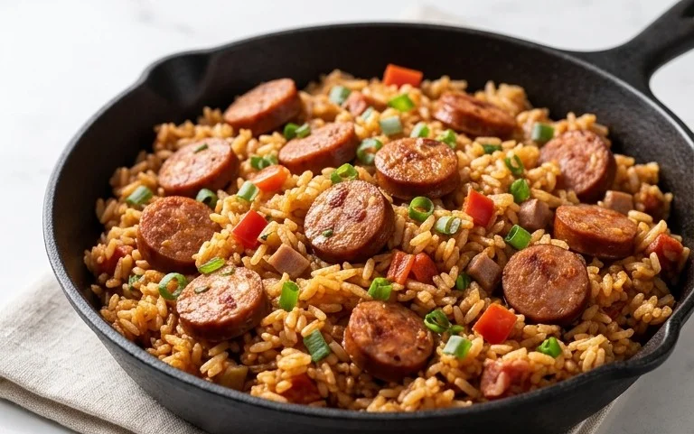 Cajun Sausage and Rice Skillet