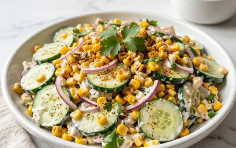 Street Corn Creamy Cucumber Salad
