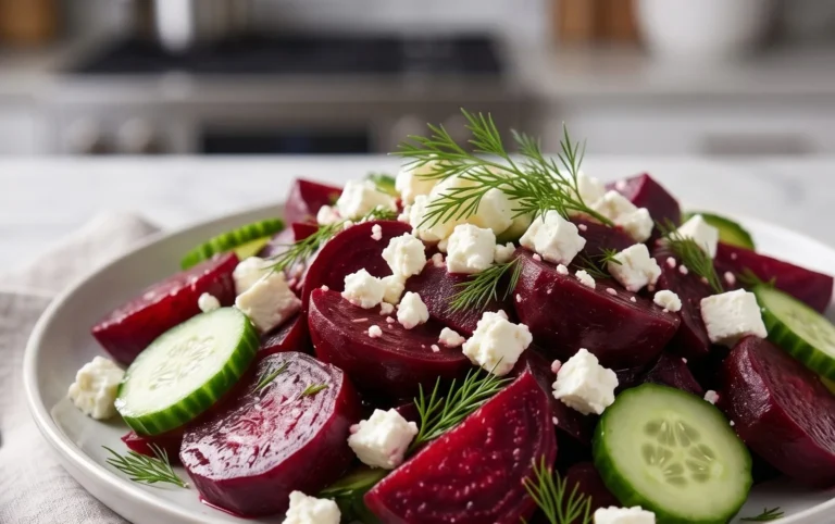 Beet Salad with Feta, Cucumbers, and Dill: A Refreshing Delight!