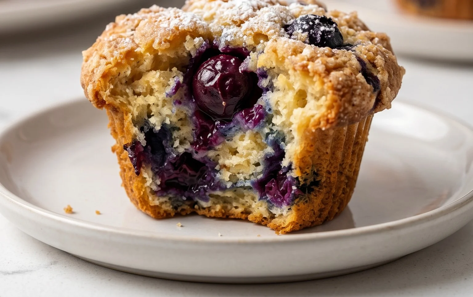 Sour Cream Blueberry Muffins