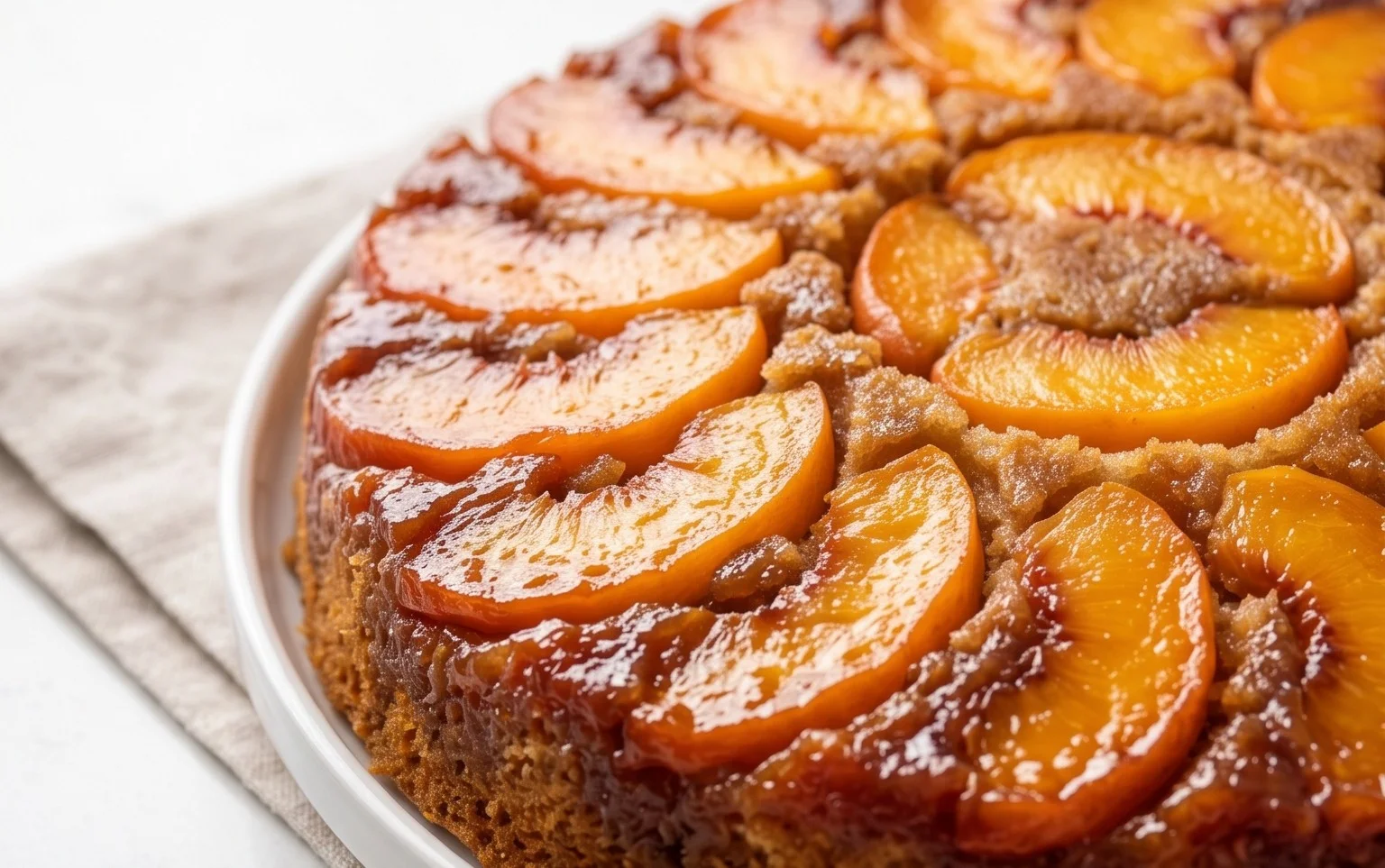 Peach Upside-Down Cake Recipe