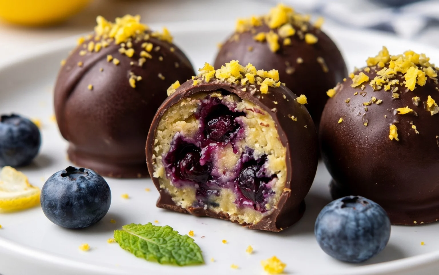 LEMON BLUEBERRY TRUFFLES 