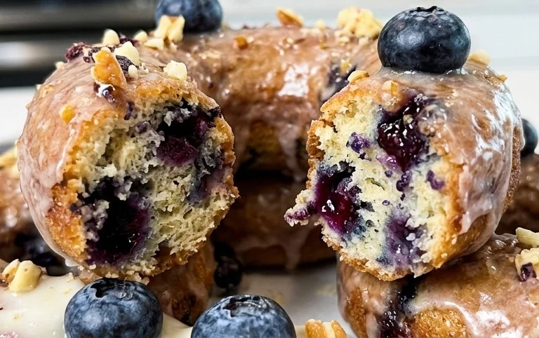Wild Blueberry Cake Donuts