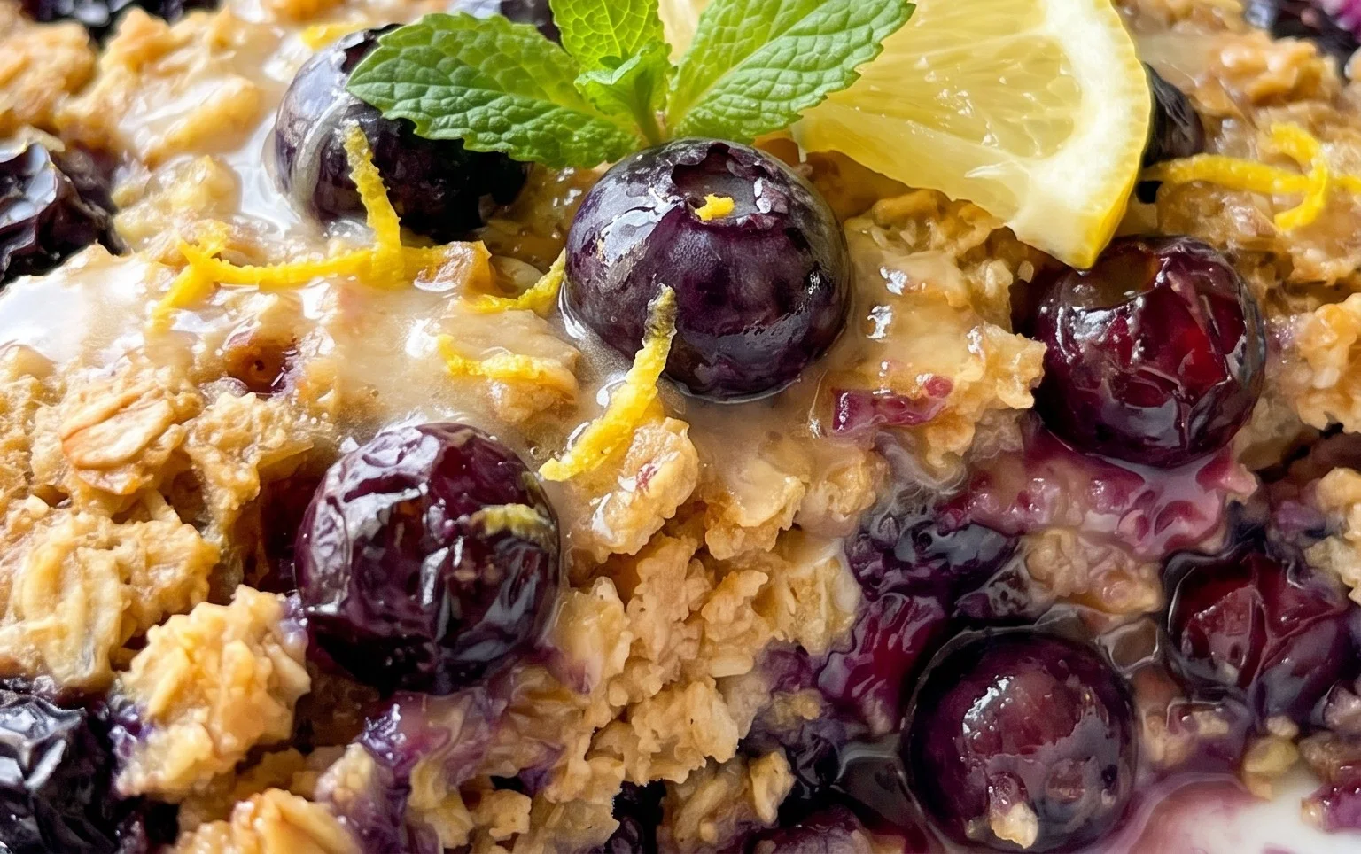 Lemon Blueberry Baked Oats