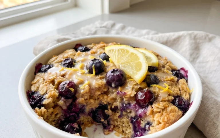 Lemon Blueberry Baked Oats