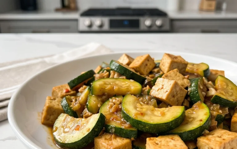 Zucchini Stir Fry With Tofu (Vegan)