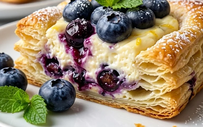 Blueberry Cream Cheese Puff Pastry