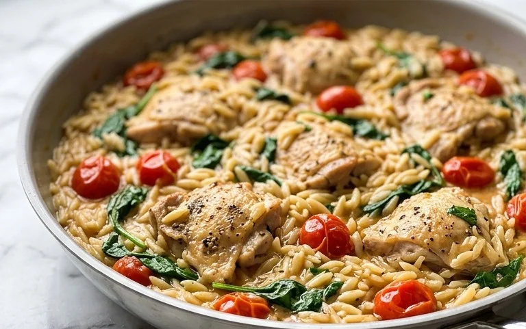 Chicken Orzo (30-Minutes, One-Pan)