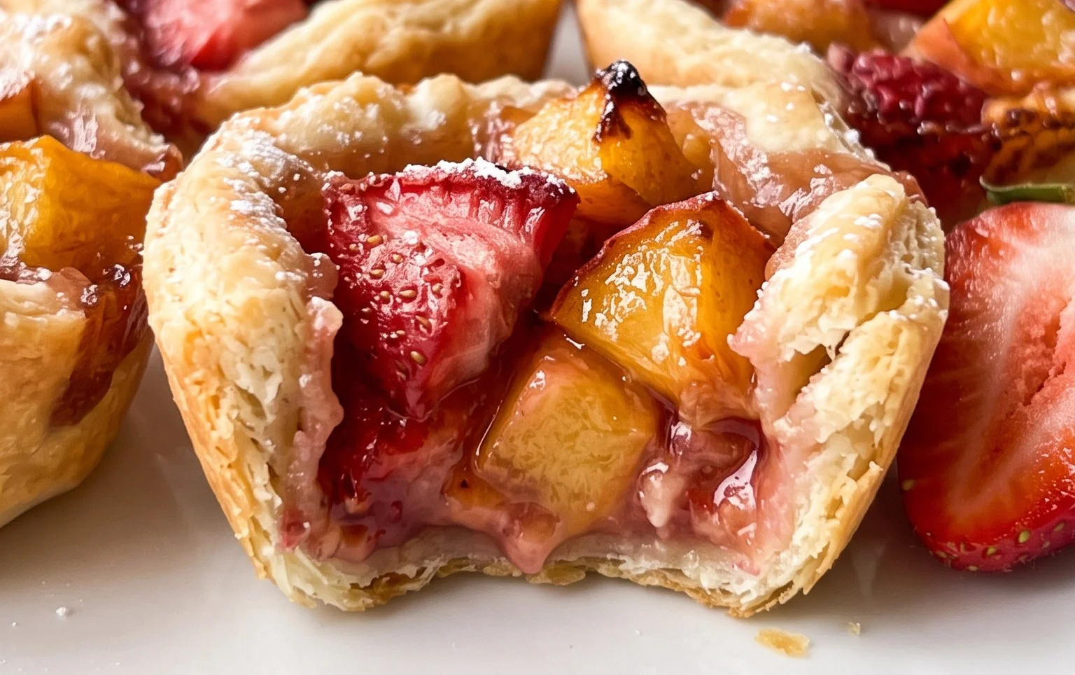 Strawberry Peach Pie Bites