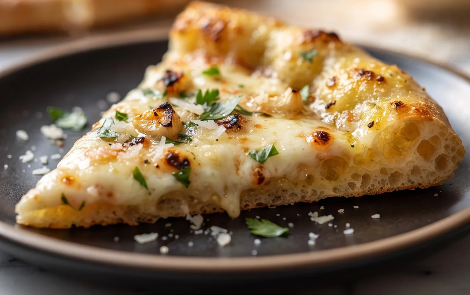 buttery garlic pizza