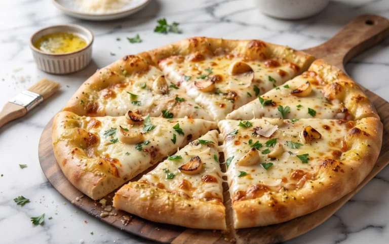 buttery garlic pizza