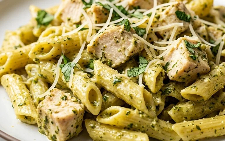Creamy Chicken Pesto Pasta