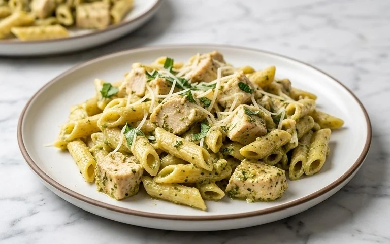 Creamy Chicken Pesto Pasta