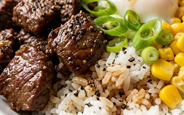 Beef Pepper Rice Bowl is a delicious meal option.