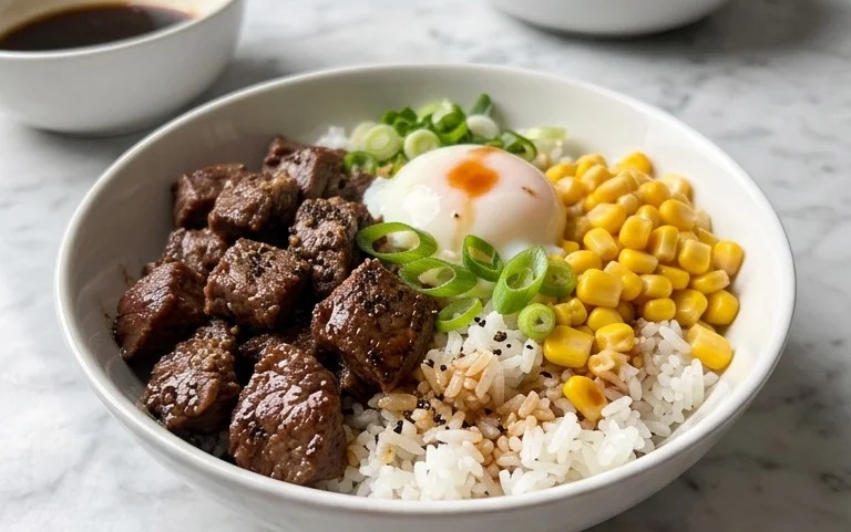 Beef Pepper Rice Bowl is a delicious meal option.