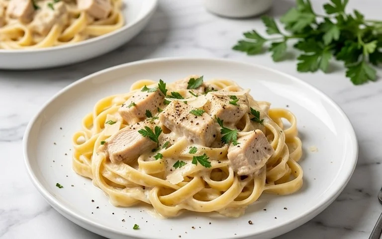 Low Calorie Chicken Alfredo