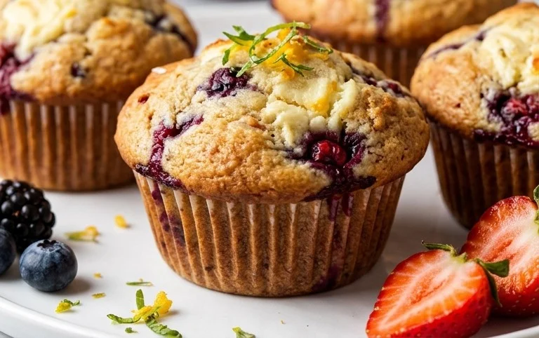 Berry Cream Cheese Muffins