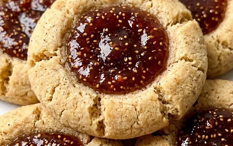 Cardamom Fig Thumbprint Cookies