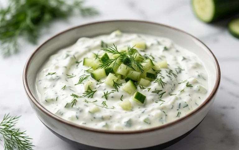 Cucumber Dip with Sour Cream and Dill