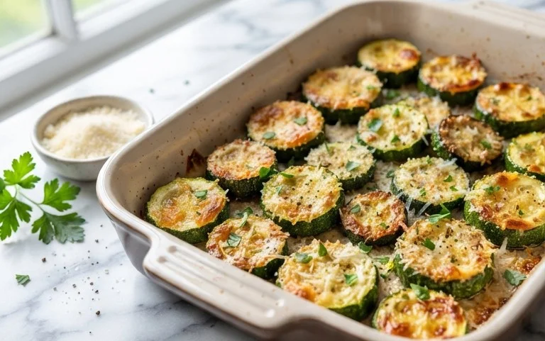 Oven Roasted Parmesan Zucchini 