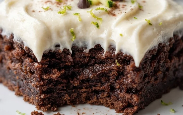 Zucchini Brownies with 1 minute Frosting!